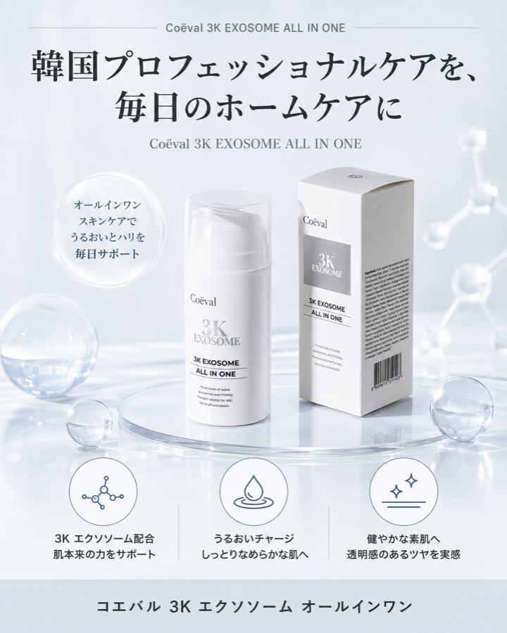 Coëval 3K EXOSOME ALL IN ONE ホームケア イメージ